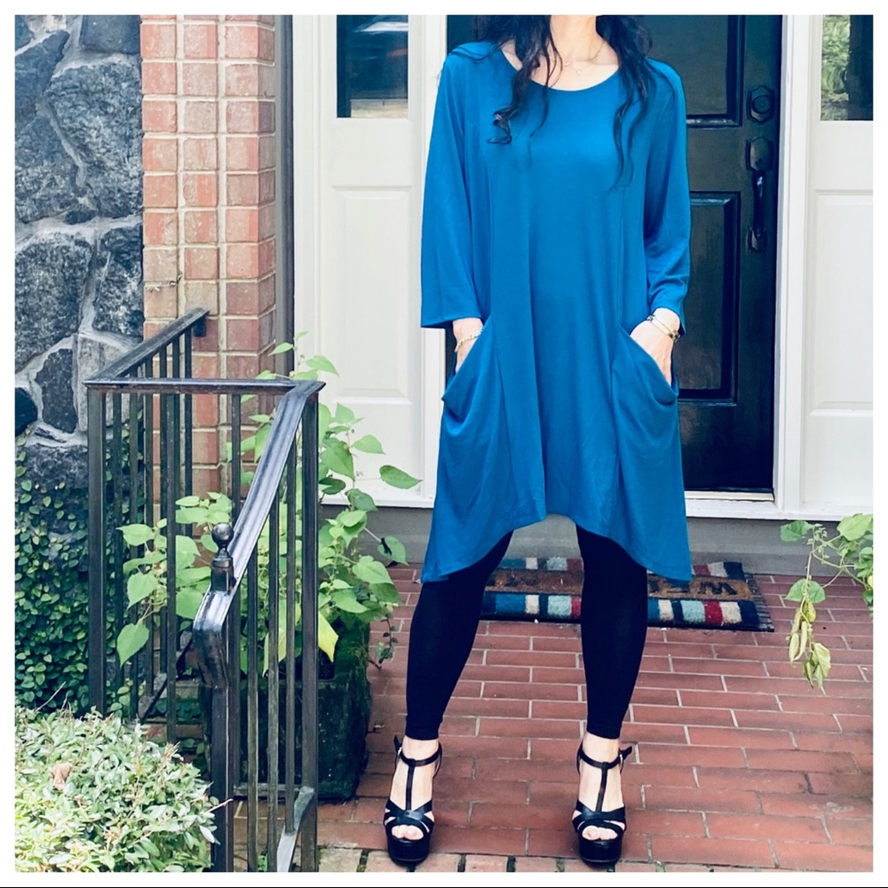ASYMMETRICAL SIDE POCKET TUNIC - Picture 3 of 3